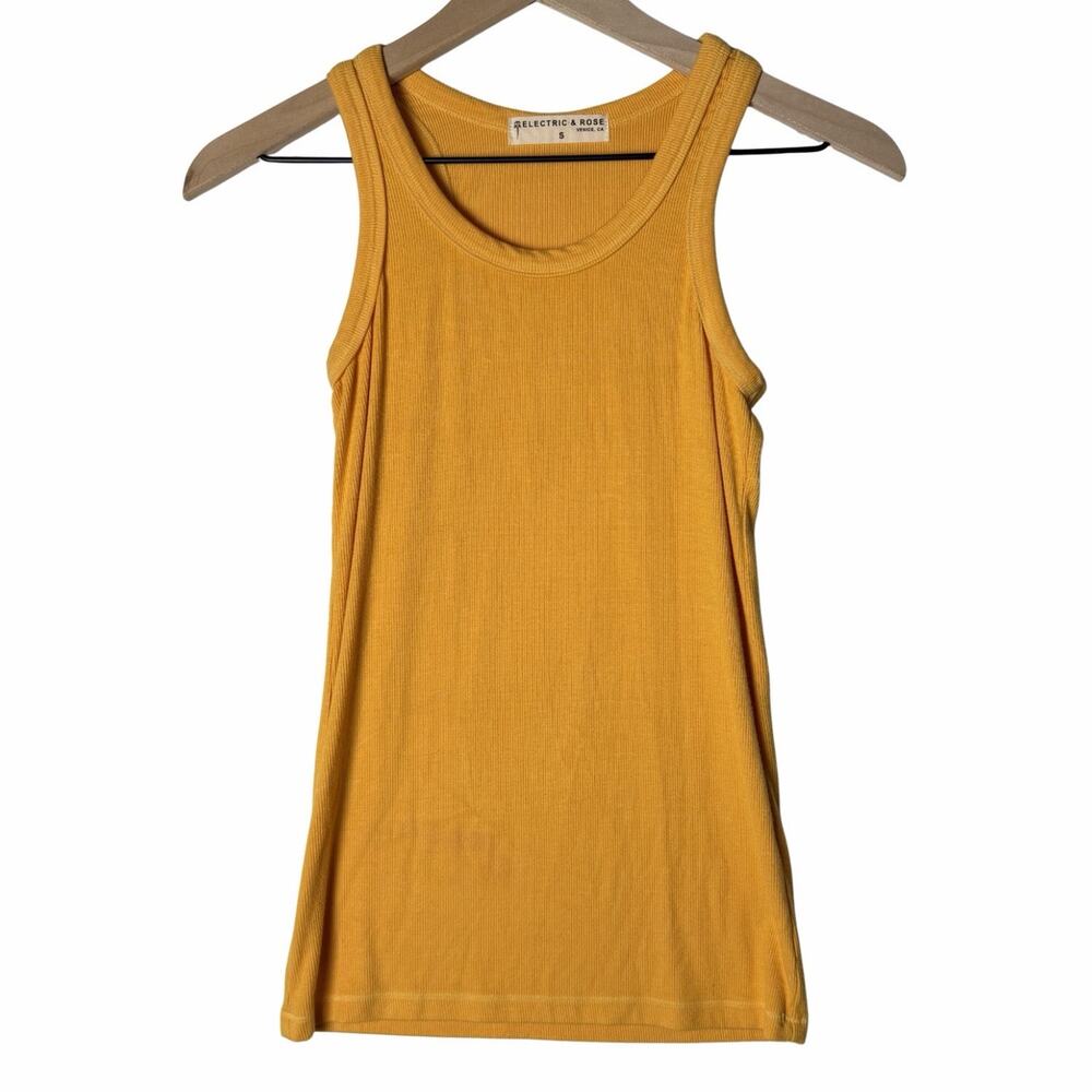 Electric & Rose Orange Ribbed Tank Top Women’s Size S